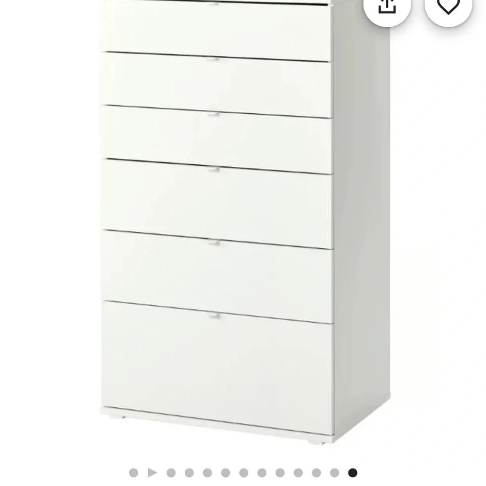 Vihals 6 drawer walnut color stick on overlay